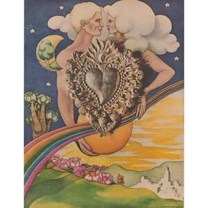 Vintage 1969 De Beers Diamond Is Forever Rainbow Psychedelic Art Boho Print Ad